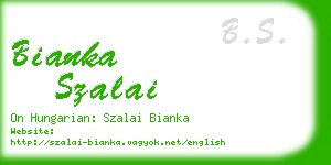 bianka szalai business card